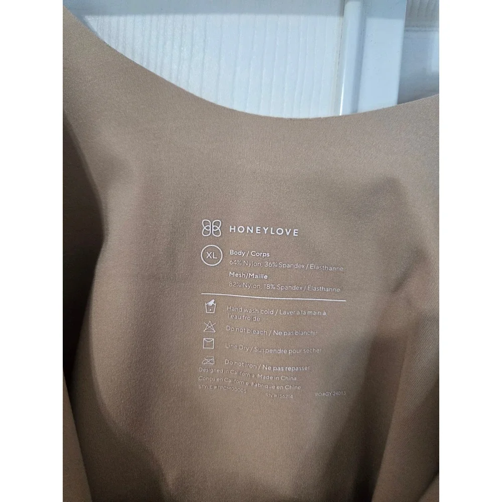 Honeylove Shaping Tank Camisole Lot 2 Beige maroon V-Neck XL Smoothing